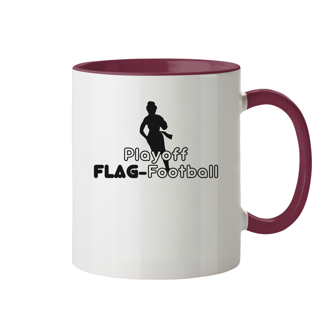 Playoff Flag Football  Women black  - Tasse zweifarbig