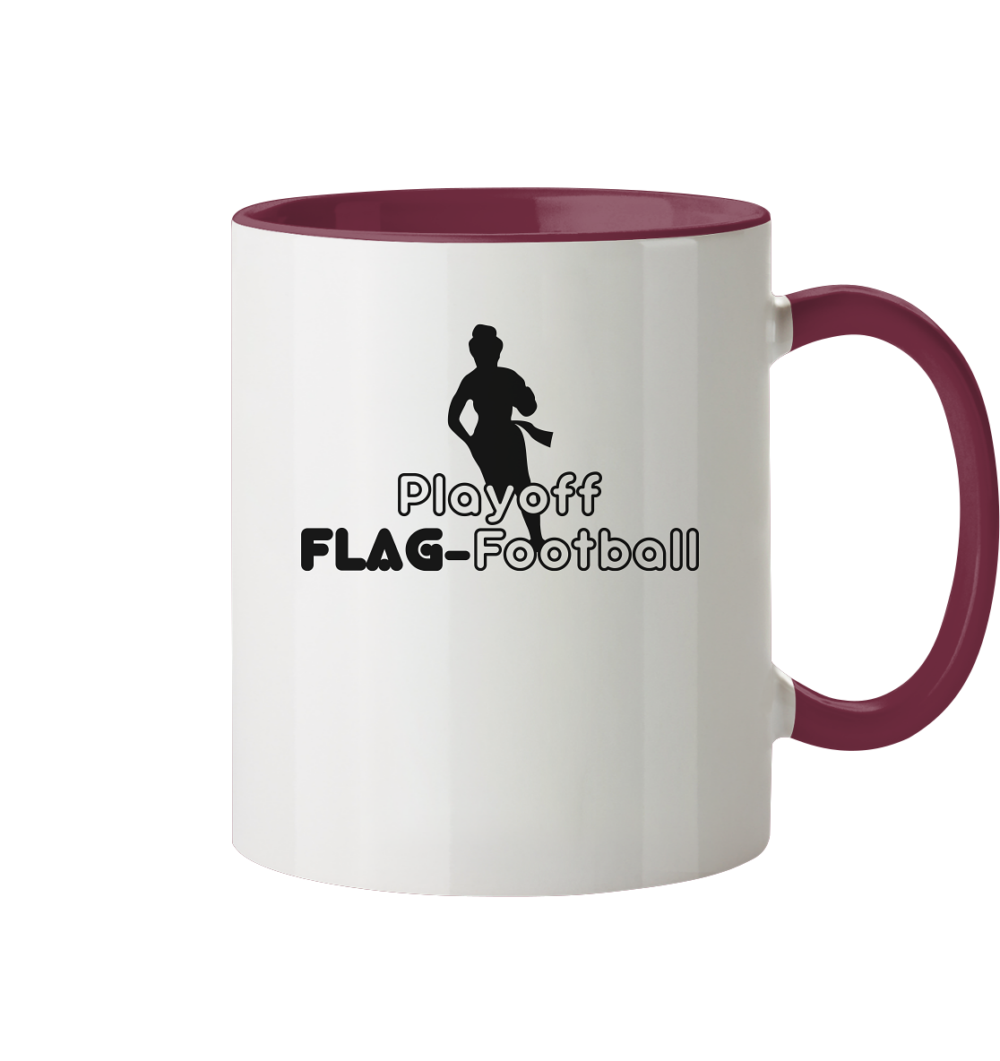 Playoff Flag Football  Women black  - Tasse zweifarbig