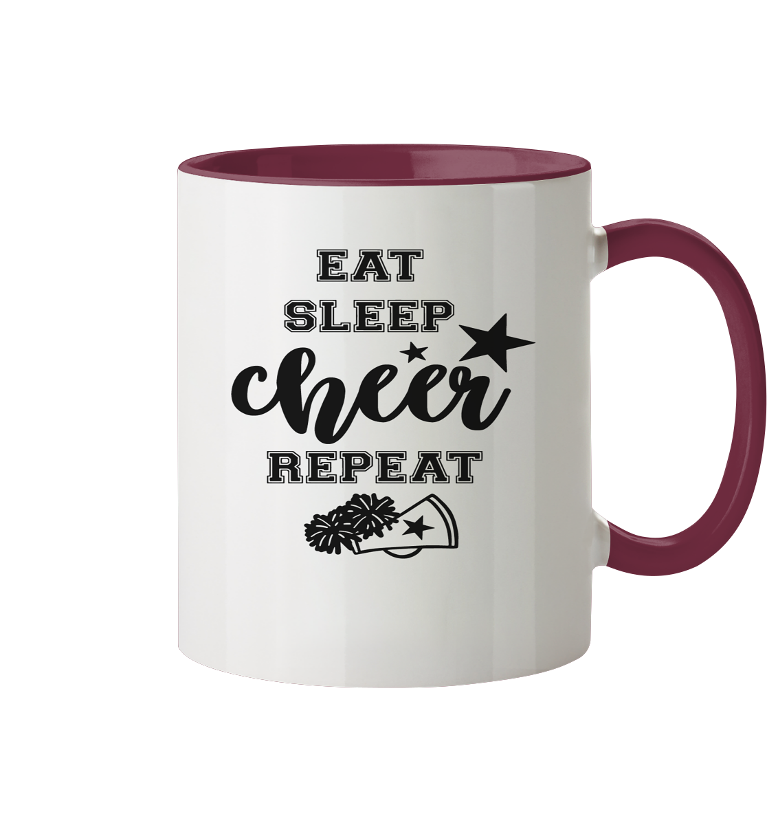 Eat Sleep Cheer Repeat - Tasse zweifarbig