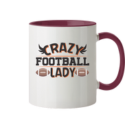Crazy Football Lady - Two-tone mug