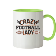 Crazy Football Lady - Two-tone mug
