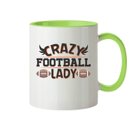 Crazy Football Lady - Two-tone mug