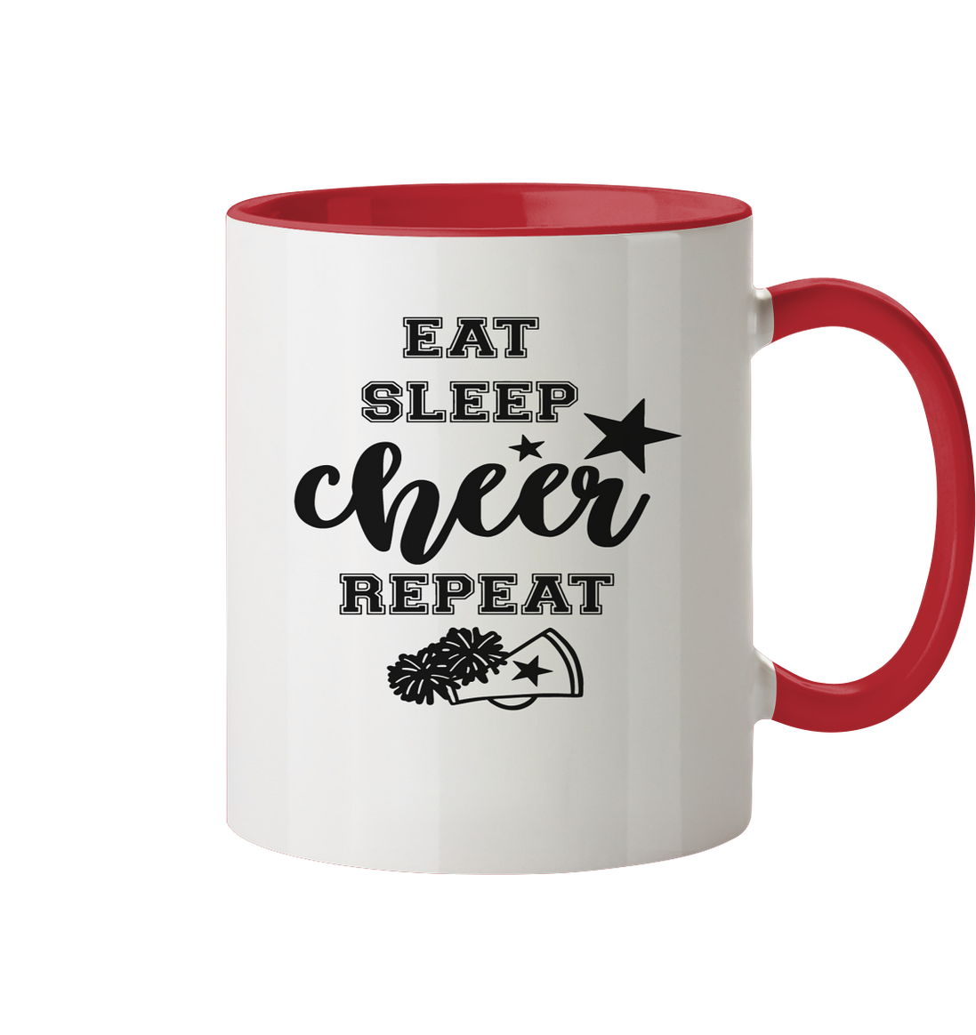 Eat Sleep Cheer Repeat - Tasse zweifarbig