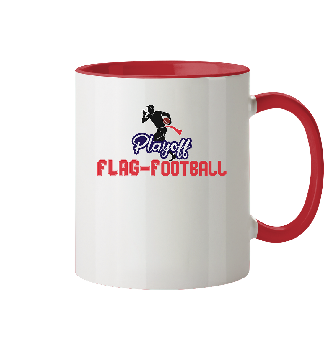 Playoff Flag Football  Men red - Tasse zweifarbig