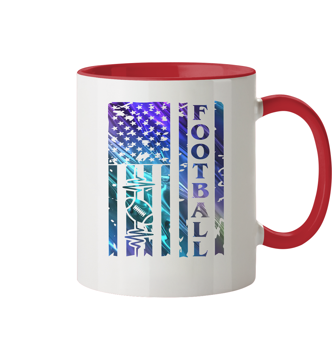 USA Football Flag - Two-Tone Mug