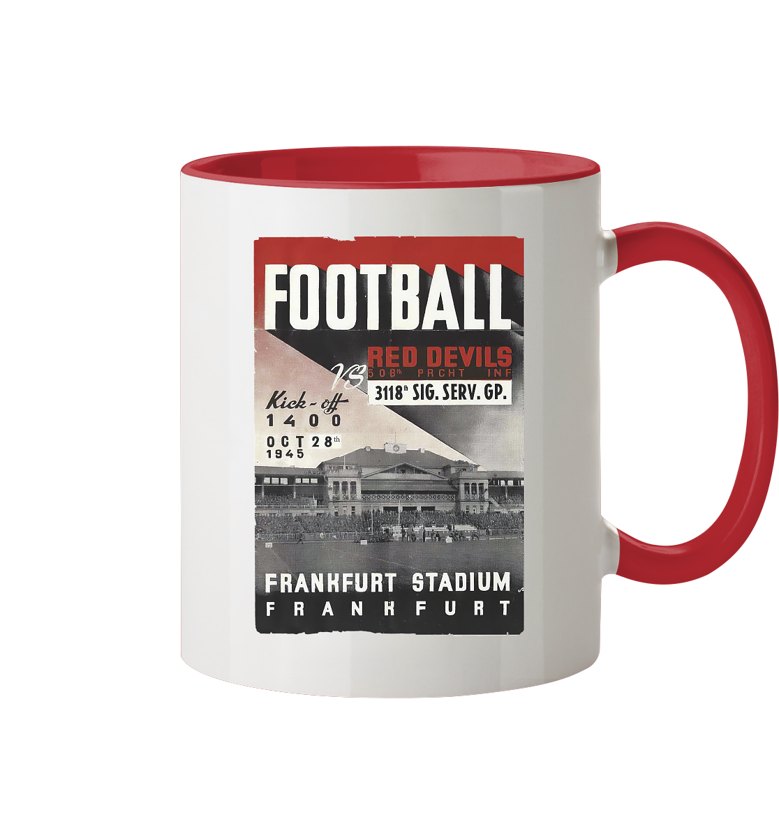 Frankfurt Football 1945 - Tasse zweifarbig