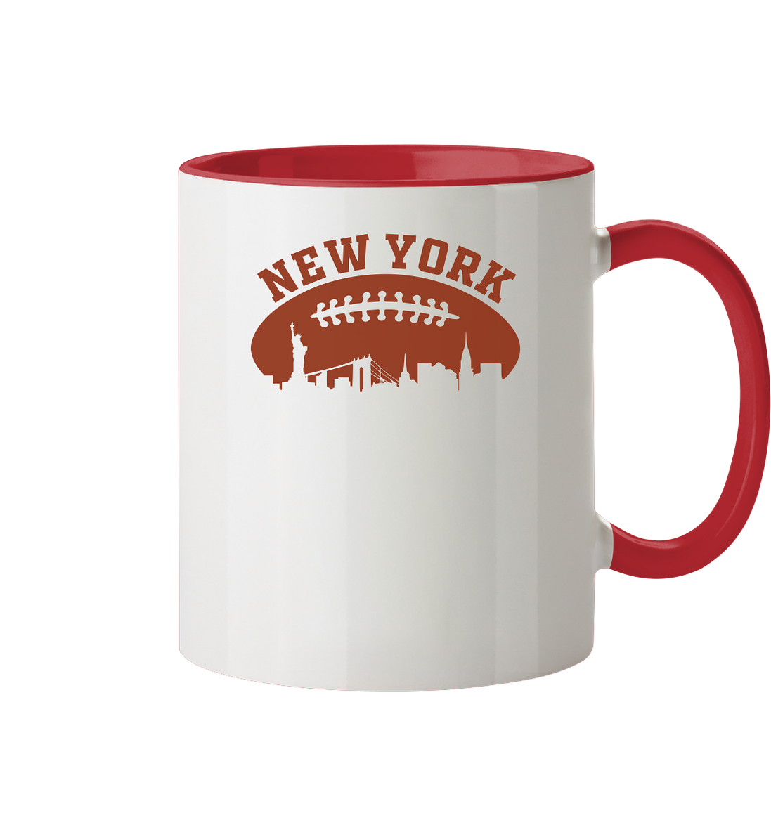 New York Football Silhoutte  - Tasse zweifarbig