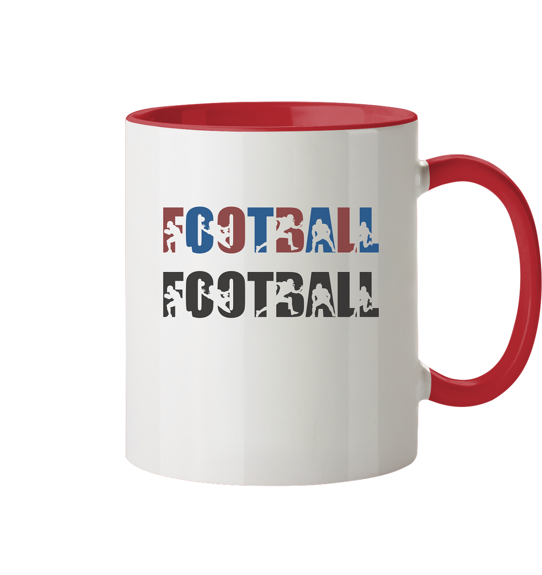 Football Silhouette - Tasse zweifarbig