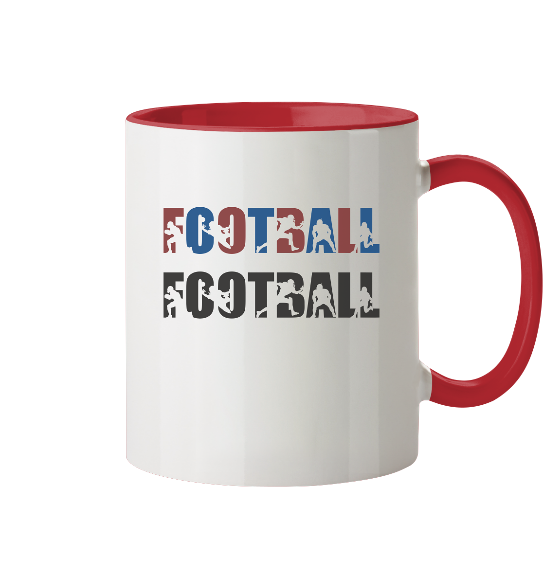 Football Silhouette - Tasse zweifarbig
