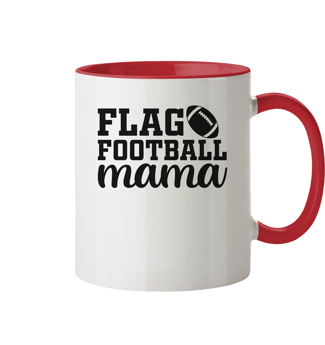 Flag Football Mom - Two-Tone Mug