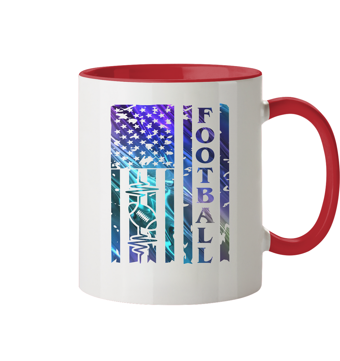 USA Football Flag - Two-Tone Mug