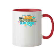 Flag Football Word Bubble - Two-Tone Mug
