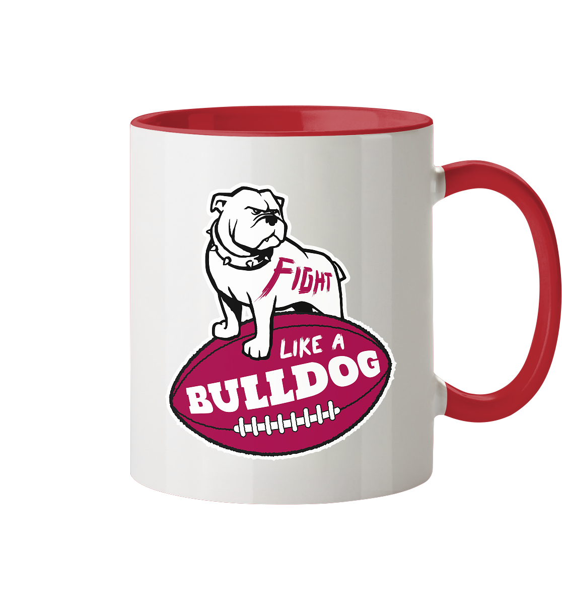 Fight like a Bulldog - Tasse zweifarbig