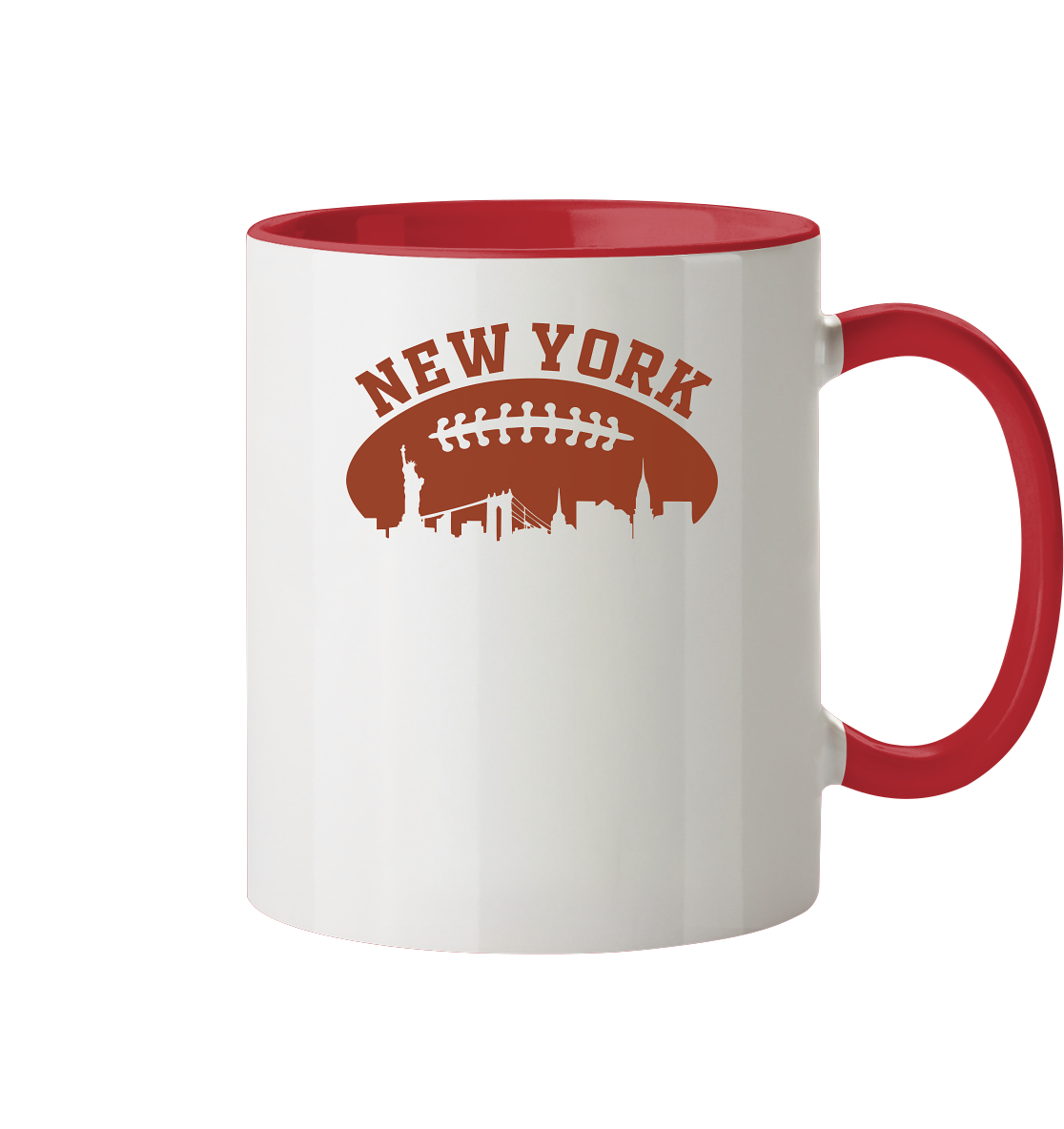 New York Football Silhoutte  - Tasse zweifarbig