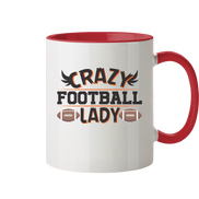 Crazy Football Lady - Two-tone mug