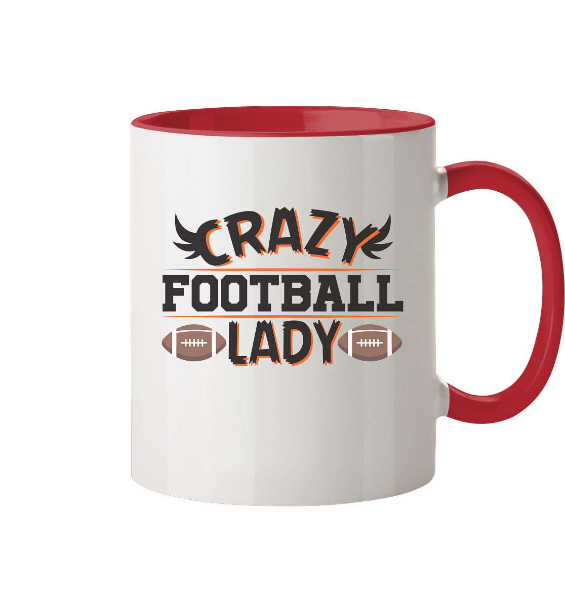 Crazy Football Lady - Two-tone mug