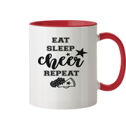 Eat Sleep Cheer Repeat - Tasse zweifarbig