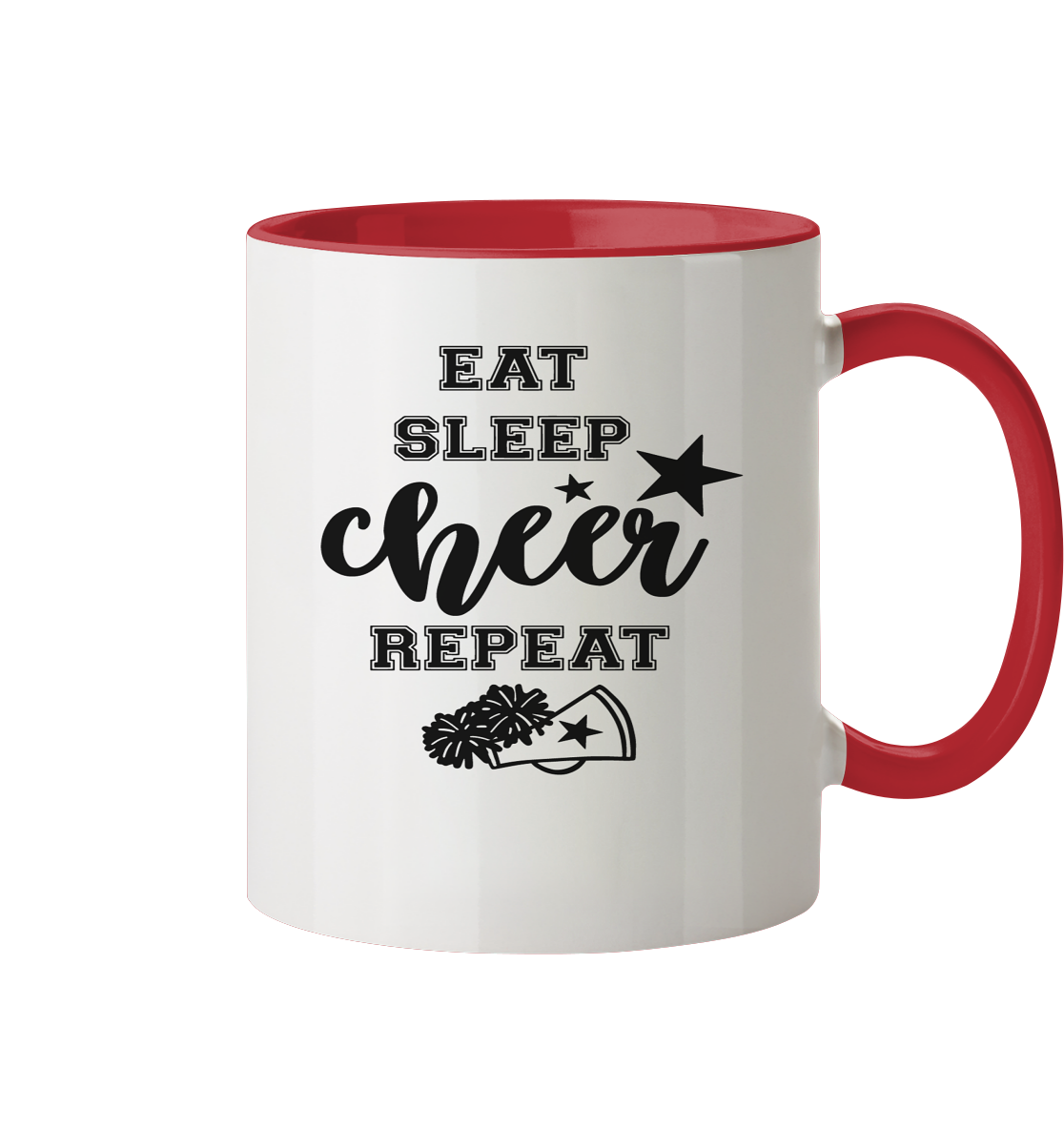 Eat Sleep Cheer Repeat - Tasse zweifarbig