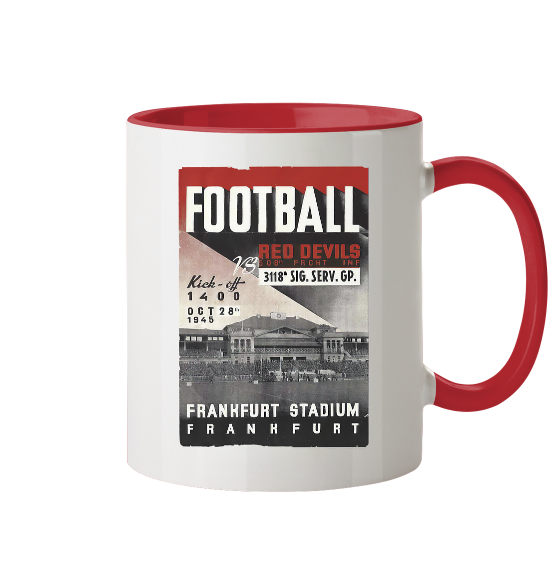 Frankfurt Football 1945 - Tasse zweifarbig