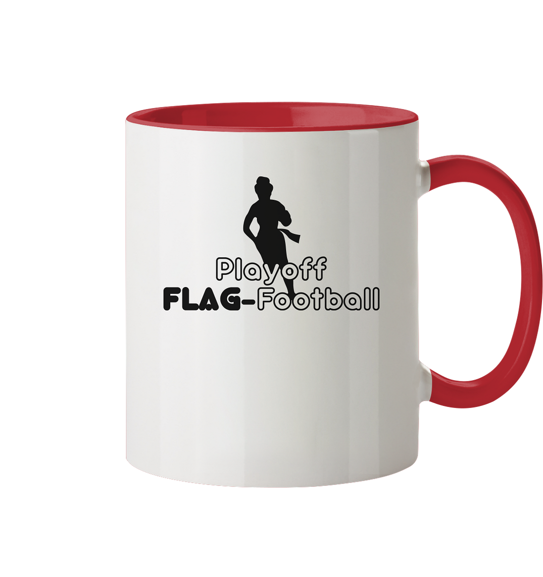 Playoff Flag Football  Women black  - Tasse zweifarbig