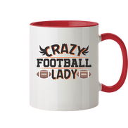 Crazy Football Lady - Two-tone mug