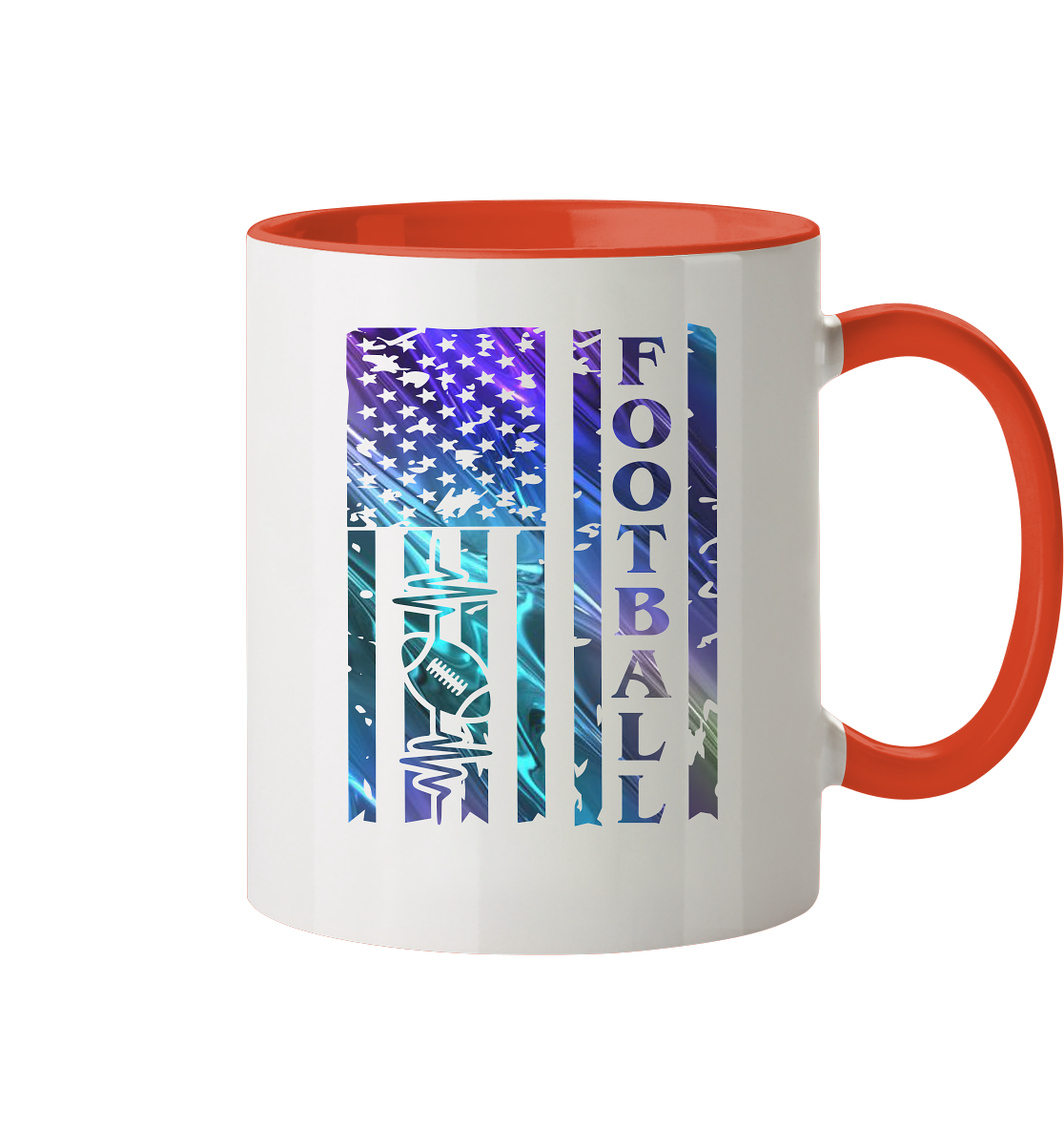 USA Football Flag - Two-Tone Mug