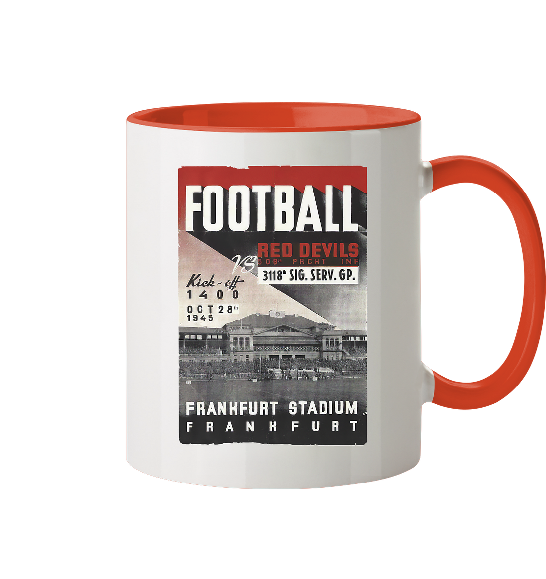Frankfurt Football 1945 - Tasse zweifarbig