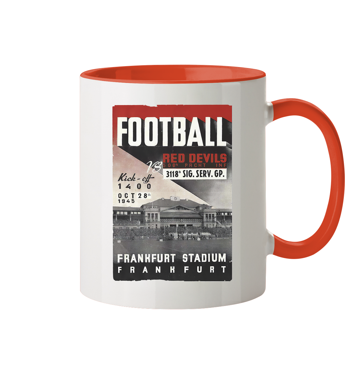 Frankfurt Football 1945 - Tasse zweifarbig