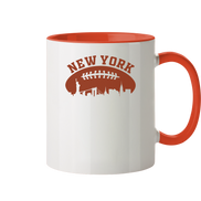 New York Football Silhoutte  - Tasse zweifarbig