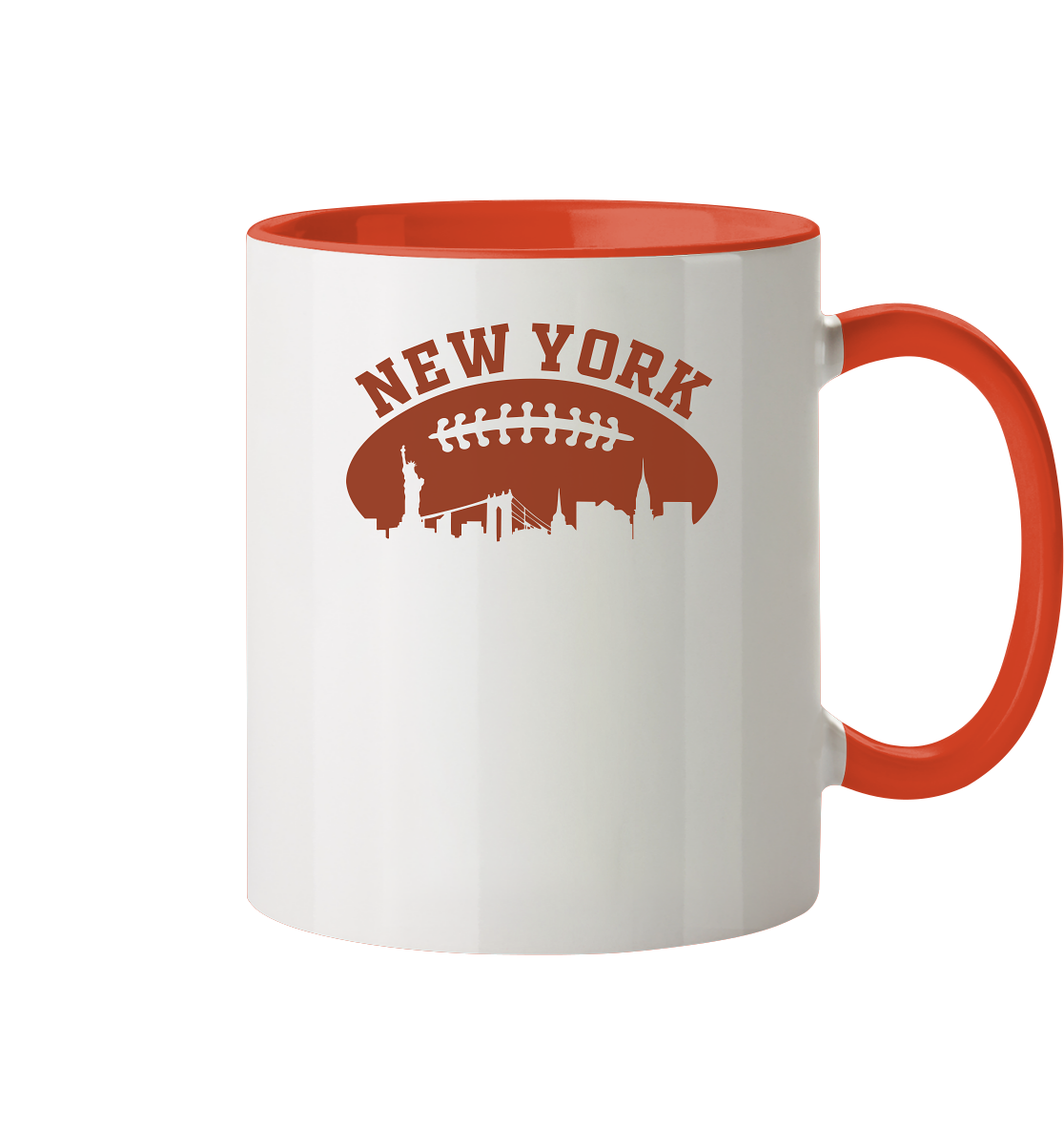 New York Football Silhoutte  - Tasse zweifarbig