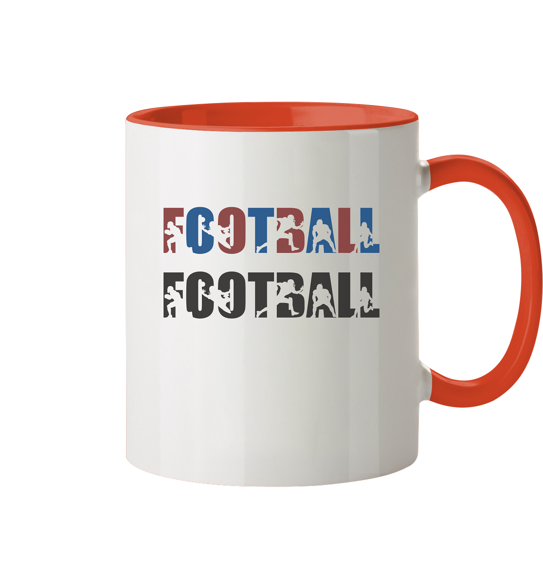 Football Silhouette - Tasse zweifarbig