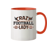 Crazy Football Lady - Two-tone mug