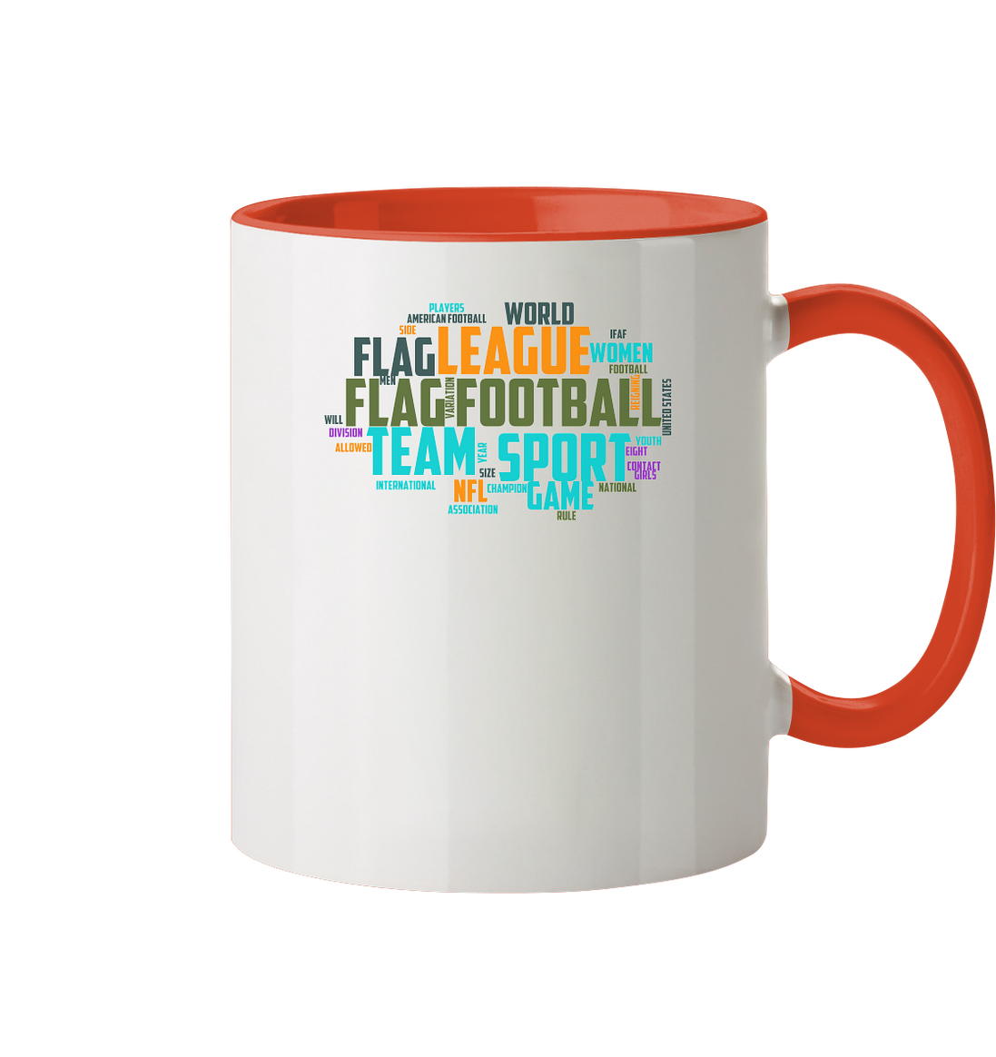 Flag Football Word Bubble - Two-Tone Mug