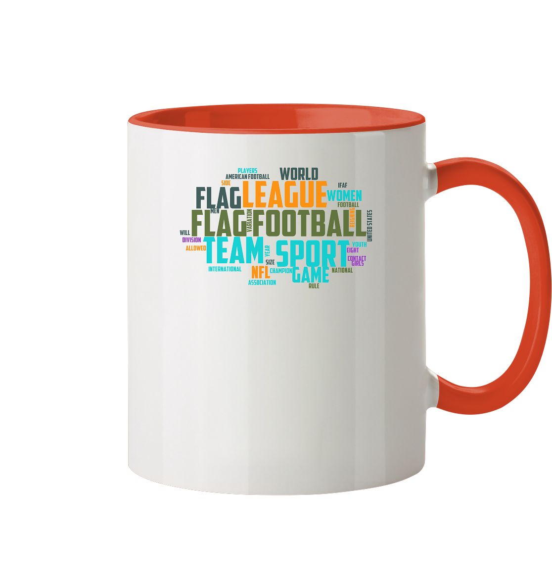 Flag Football Word Bubble - Two-Tone Mug