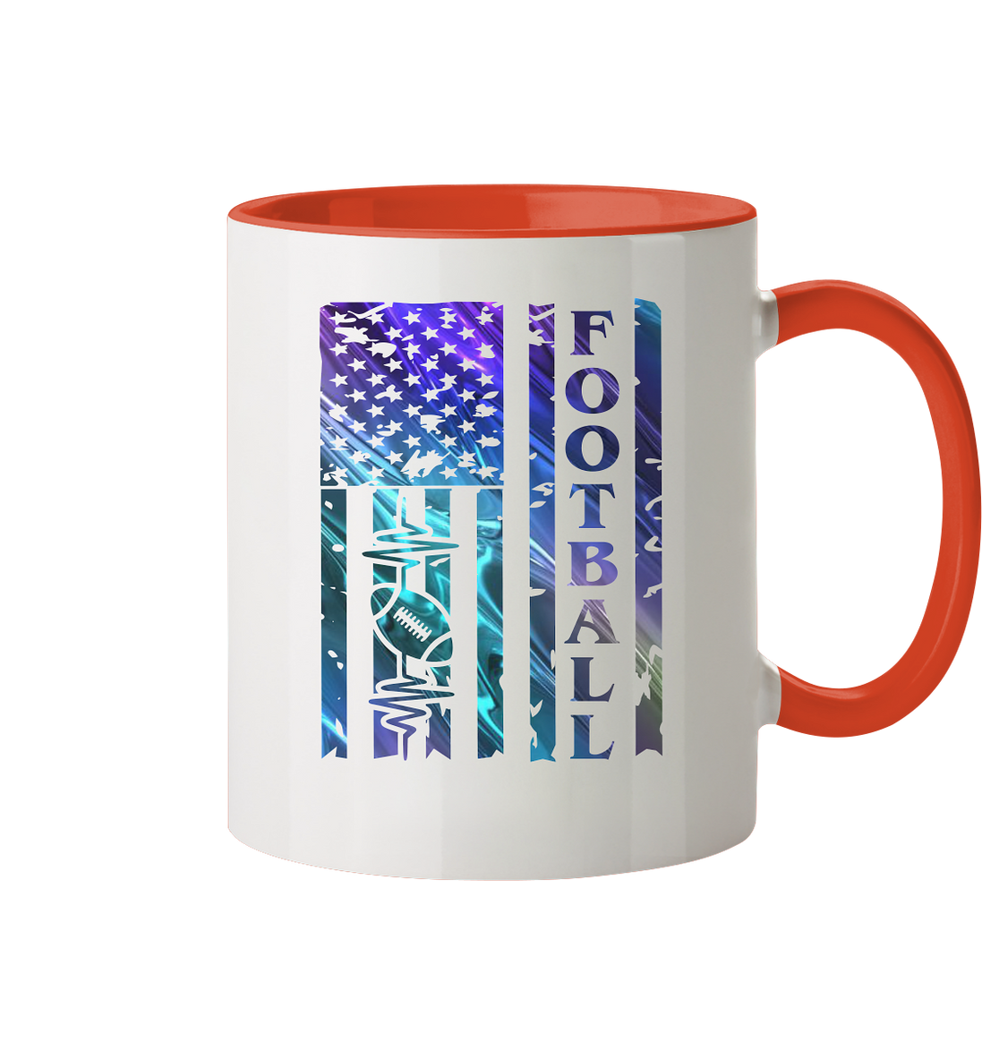 USA Football Flag - Two-Tone Mug