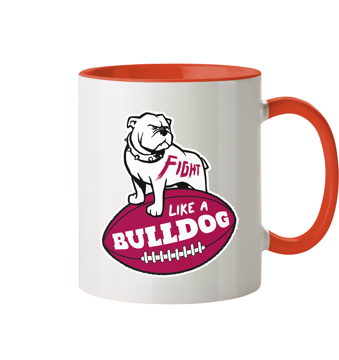 Fight like a Bulldog - Tasse zweifarbig