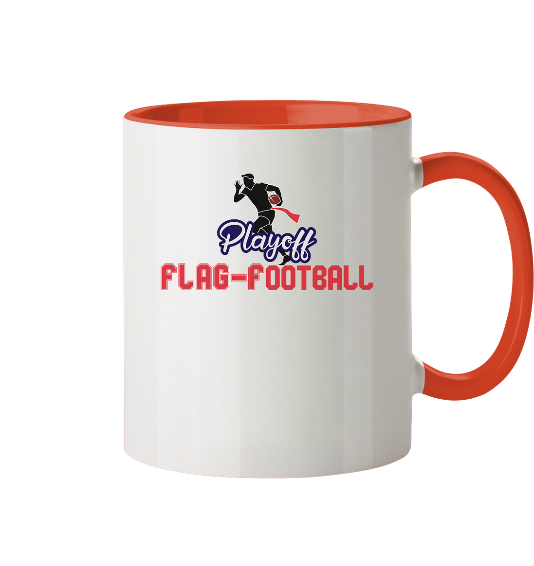 Playoff Flag Football  Men red - Tasse zweifarbig