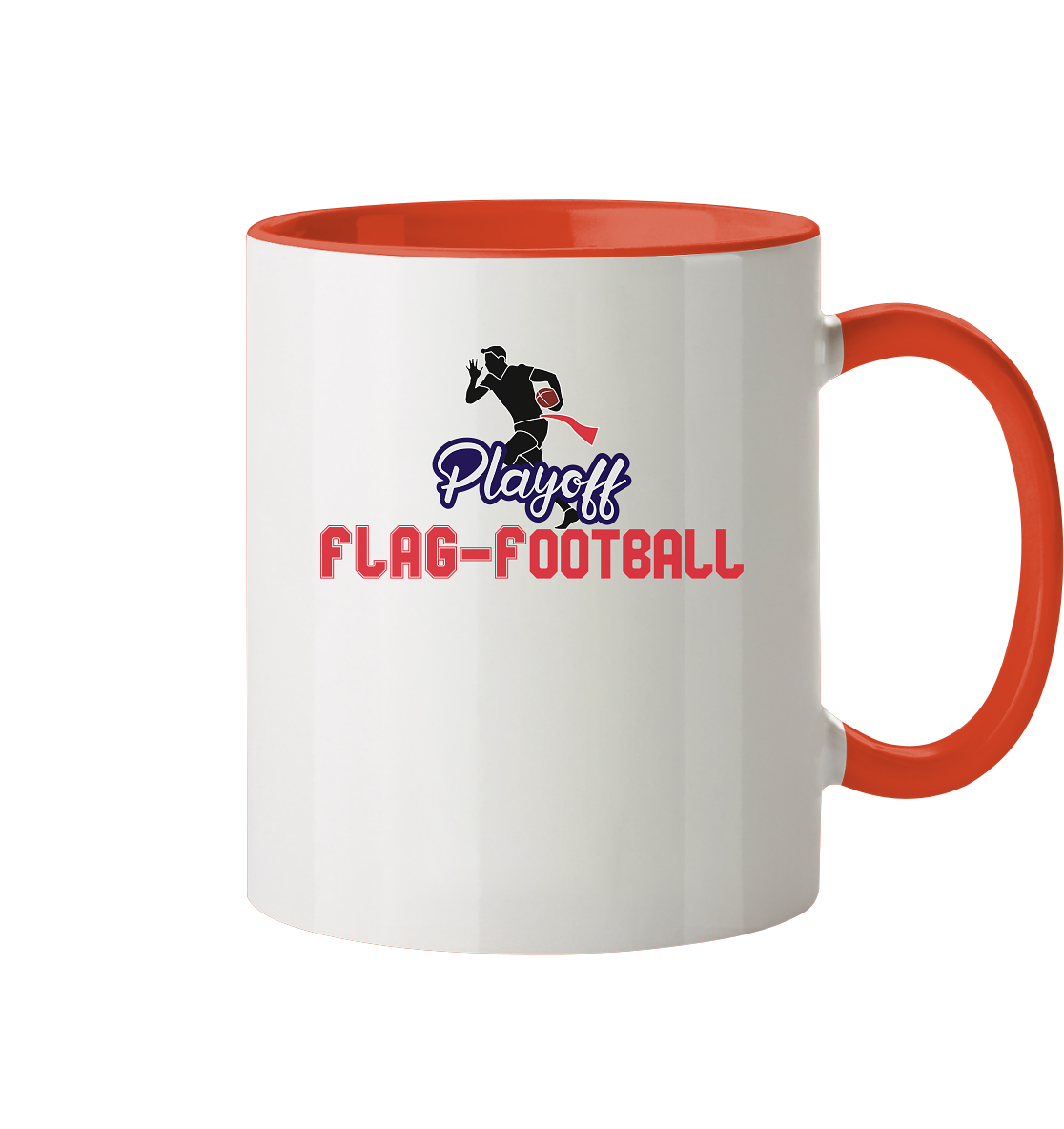 Playoff Flag Football  Men red - Tasse zweifarbig