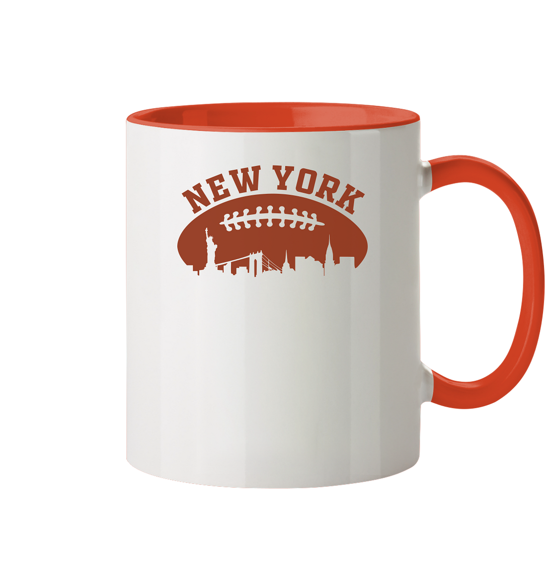 New York Football Silhoutte  - Tasse zweifarbig