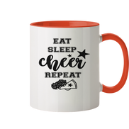Eat Sleep Cheer Repeat - Tasse zweifarbig