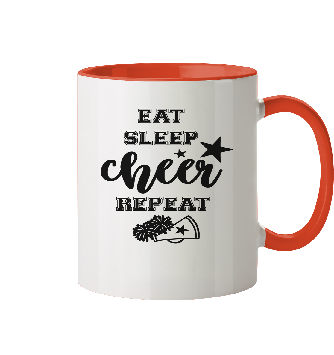 Eat Sleep Cheer Repeat - Tasse zweifarbig