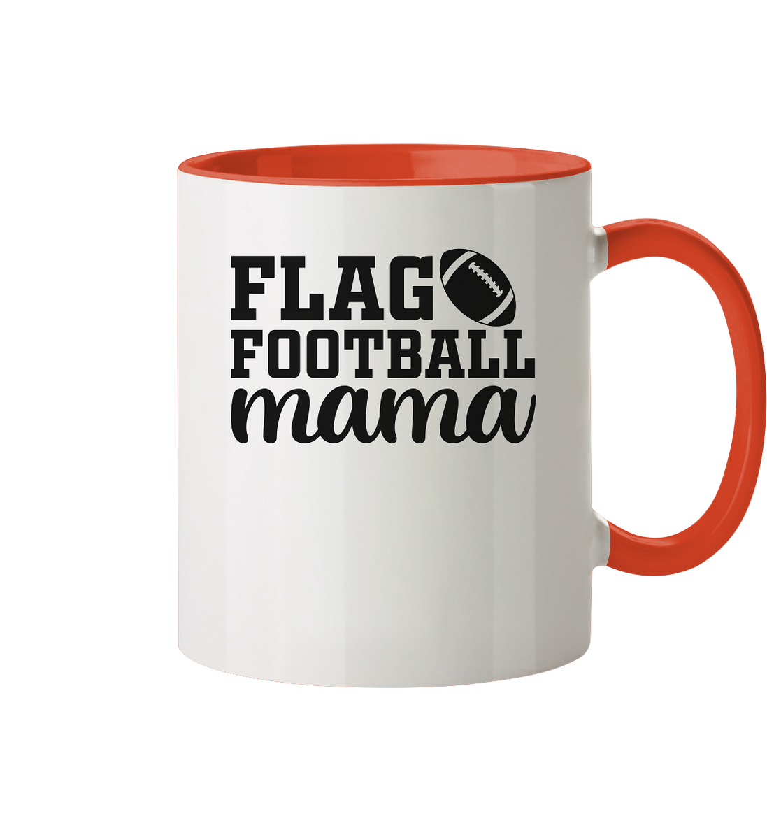 Flag Football Mom - Two-Tone Mug