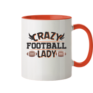 Crazy Football Lady - Two-tone mug