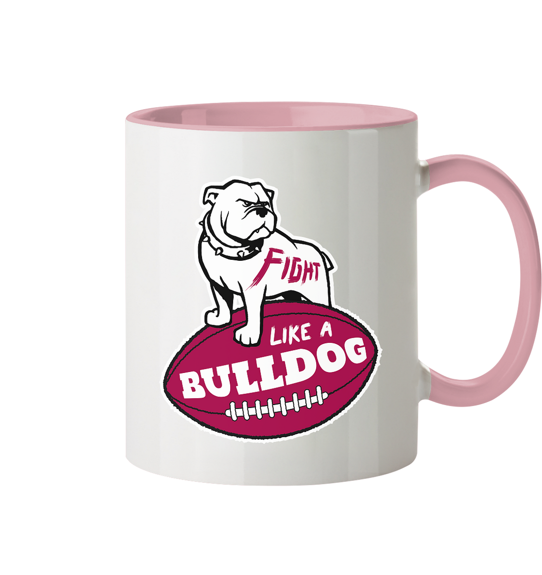 Fight like a Bulldog - Tasse zweifarbig