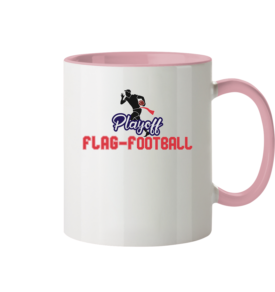 Playoff Flag Football  Men red - Tasse zweifarbig
