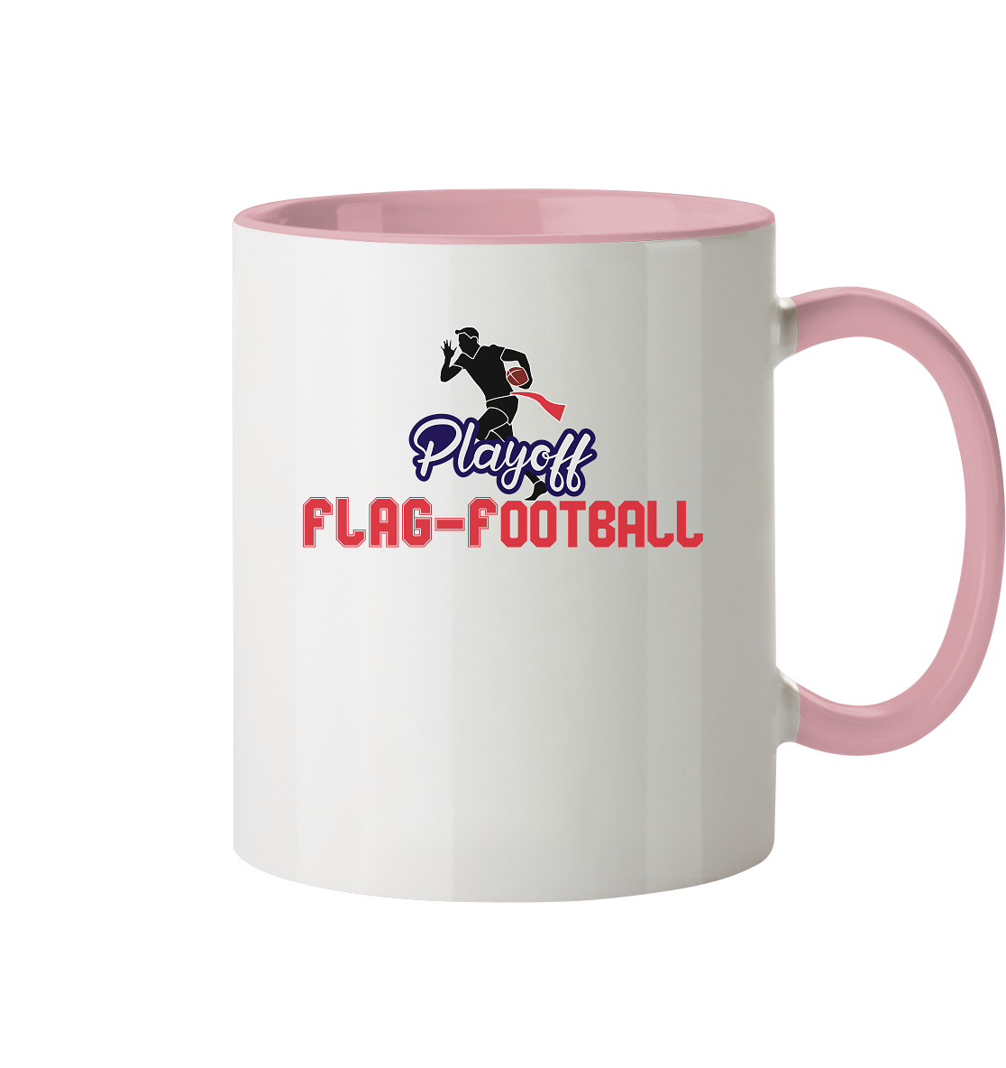 Playoff Flag Football  Men red - Tasse zweifarbig