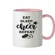 Eat Sleep Cheer Repeat - Tasse zweifarbig