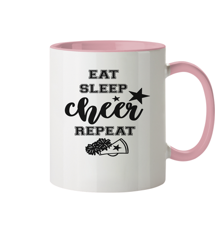 Eat Sleep Cheer Repeat - Tasse zweifarbig