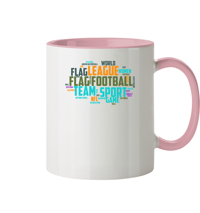 Flag Football Word Bubble - Two-Tone Mug