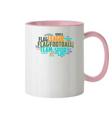 Flag Football Word Bubble - Tasse zweifarbig